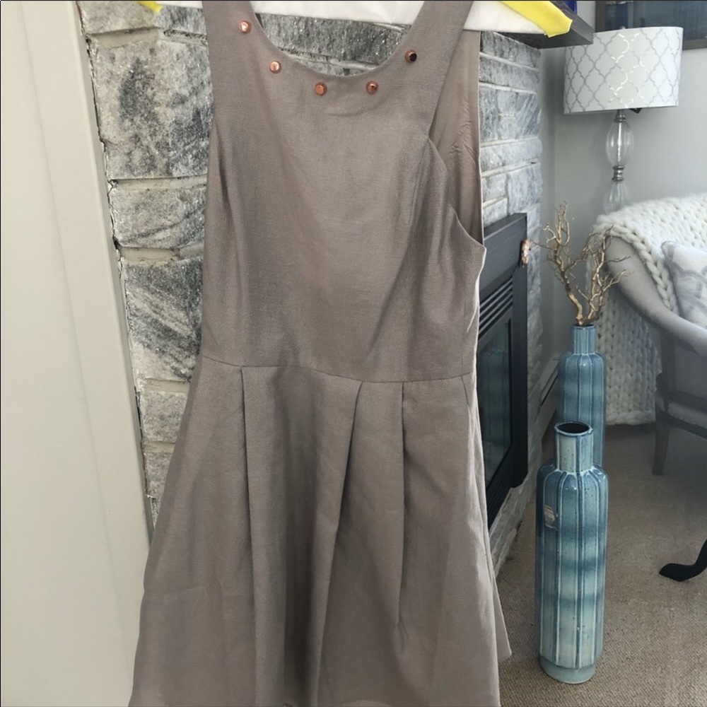 BCBG silver a-line dress